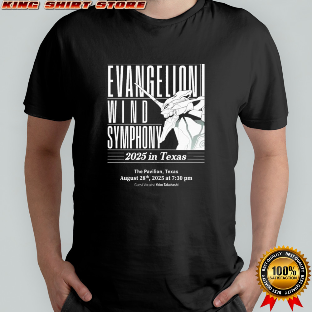Evangelion Wind Symphony 2025 North America Debut In The Pavilion Texas August 28th 2025 Guest Vocalist Yoko Takahashi T-shirt