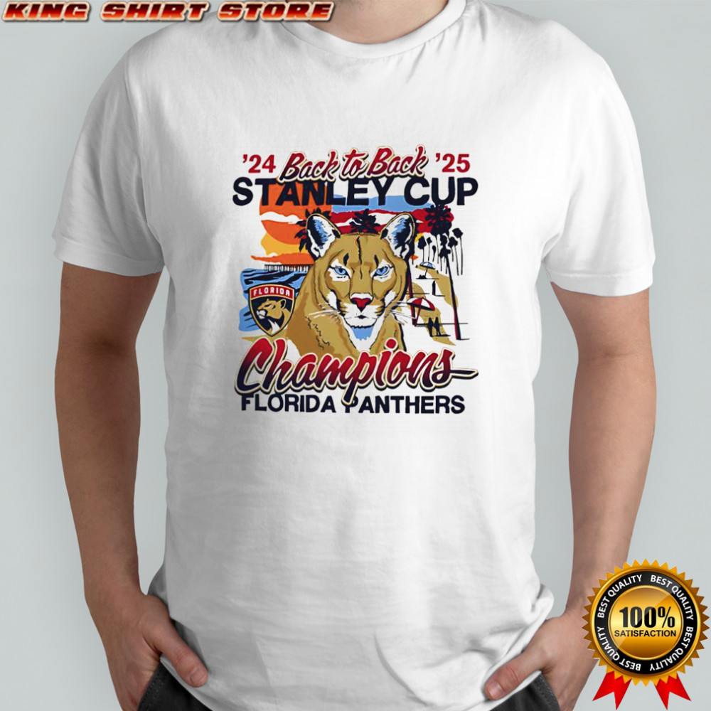 Florida Panthers ’47 Cream Back-to-Back Florida Sunset Franklin graphic shirt