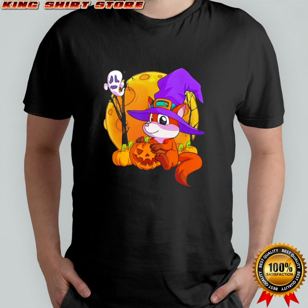 Fox Witch Hat halloween shirt