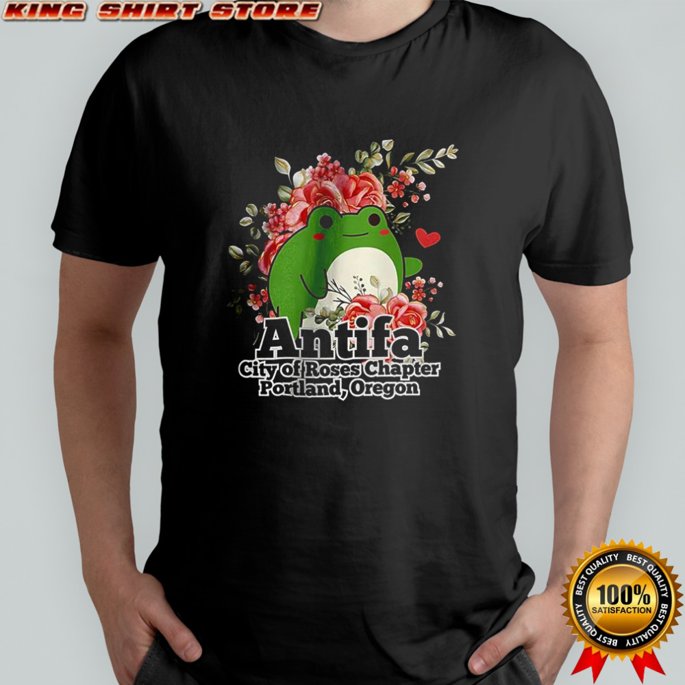 Frog Antifa City of roses chapter portland Oregon shirt