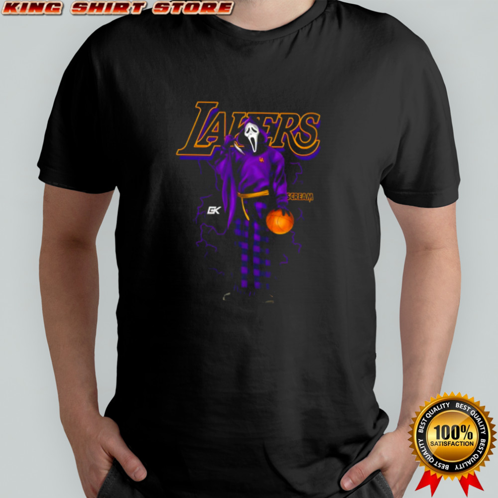 Ghostface Lakers scream Los Angeles Lakers Halloween shirt