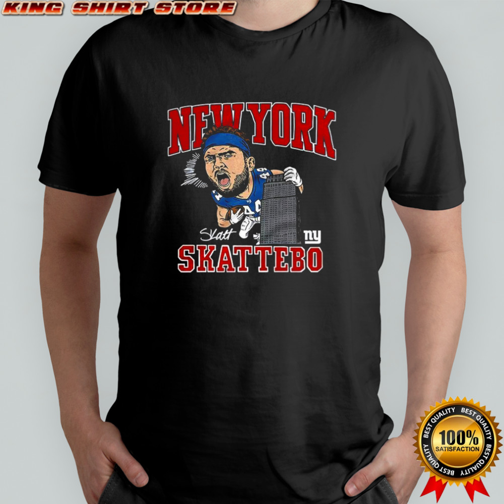 Giants Cam Skattebo signature cartoon shirt