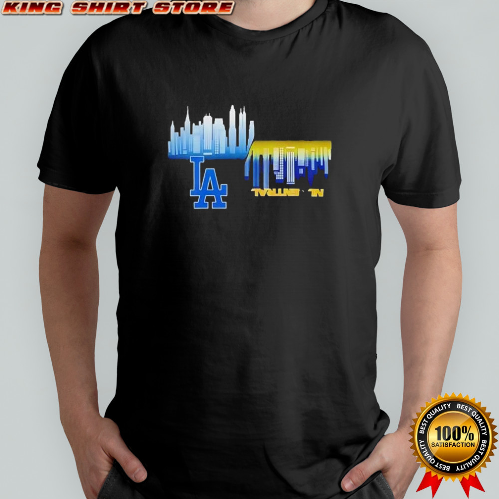 Good los angeles Dodgers vs milwaukee brewers mlb gameday schedule skyline city 2025 shirt