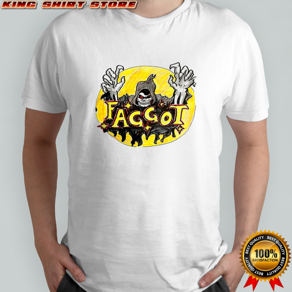 Grim Reaper Faggot sketch Halloween shirt