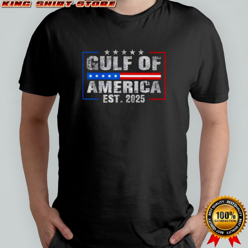 Gulf of America Est 2025 Vintage USA Coastal Patriot Shirt