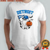 Halloween Ghost Detroit Lions Football flag pumpkin shirt