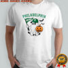 Halloween Ghost Philadelphia Eagles football flag pumpkin shirt