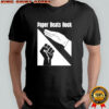 Hands paper beats rock logo shirt