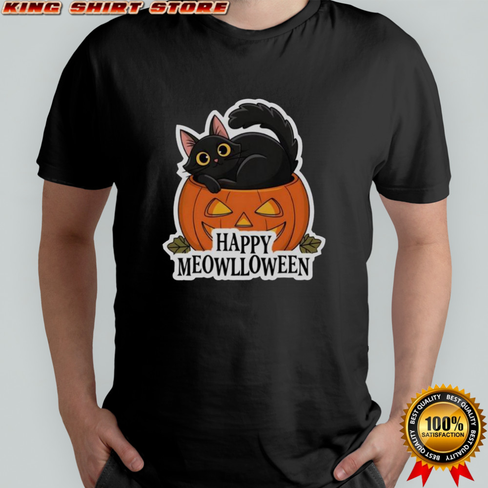 Happy Meowlloween Halloween Cat T-Shirt