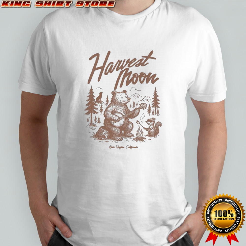Harvest Moon Lake Hughes California Bear T-shirt