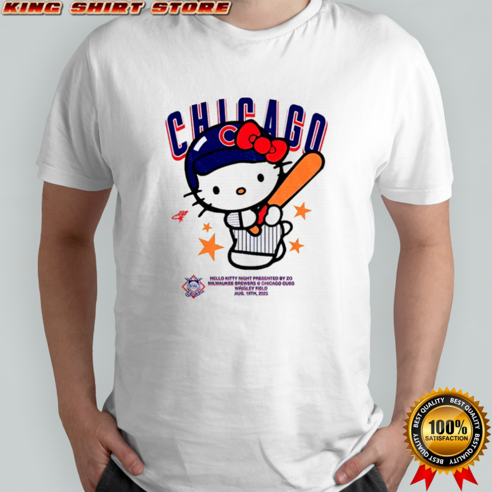 Hello Kitty Chicago Cubs MLB 2025 t-shirt
