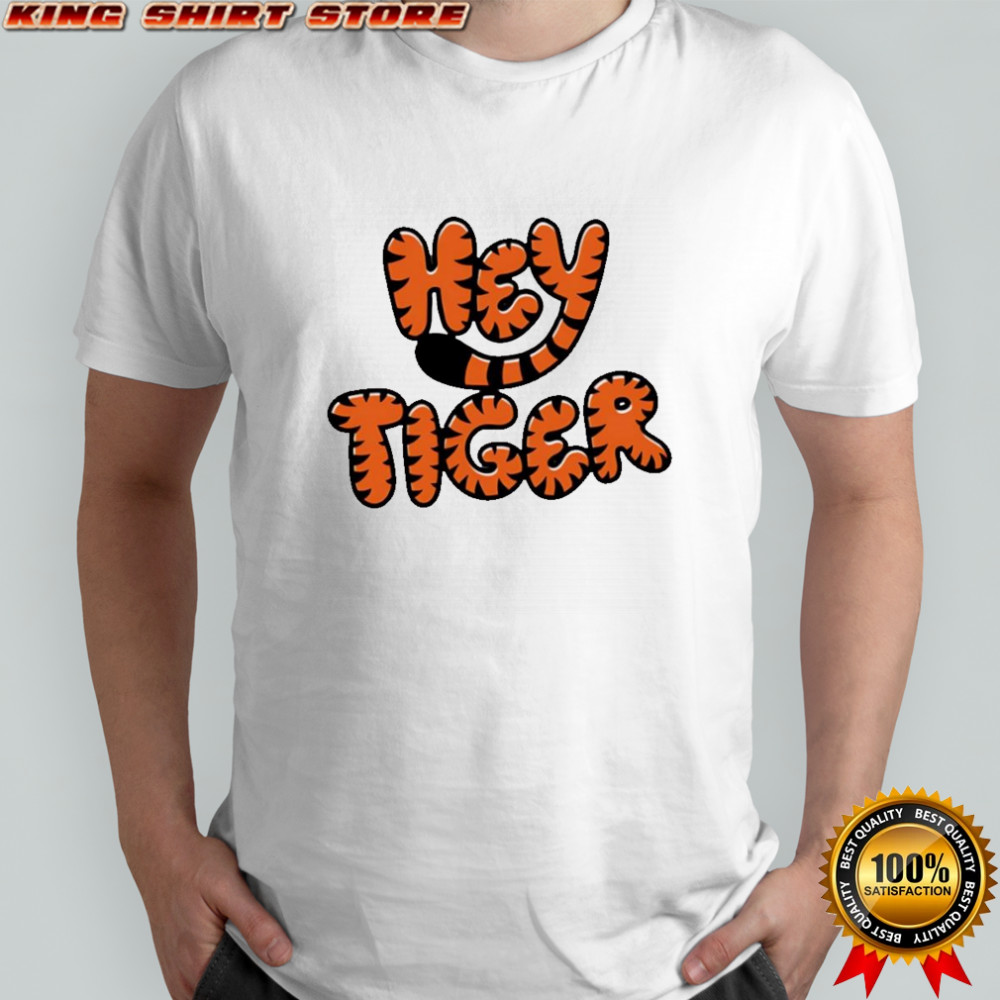Hey Tiger Bubble Letter shirt
