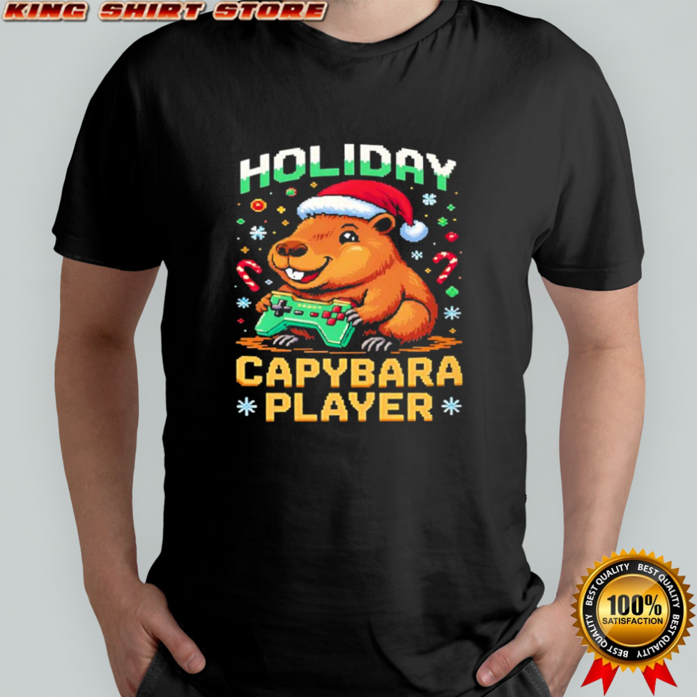 Holiday Capybara Player Christmas shirt