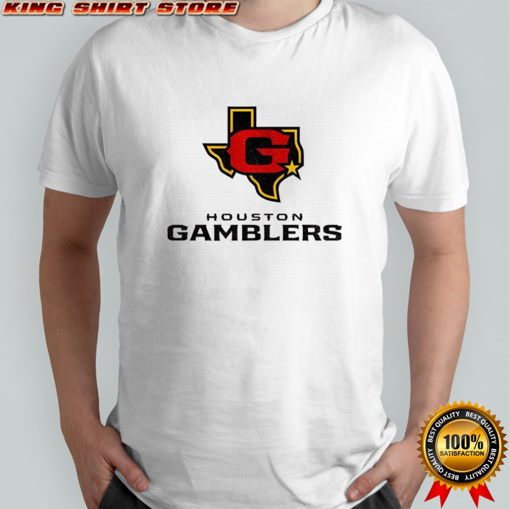 Houston Gamblers Lockup Logo 2025 shirt