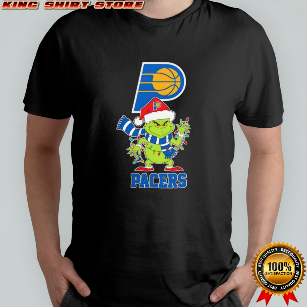 Indiana Pacers x Grinch Santa Lights NBA Christmas shirt
