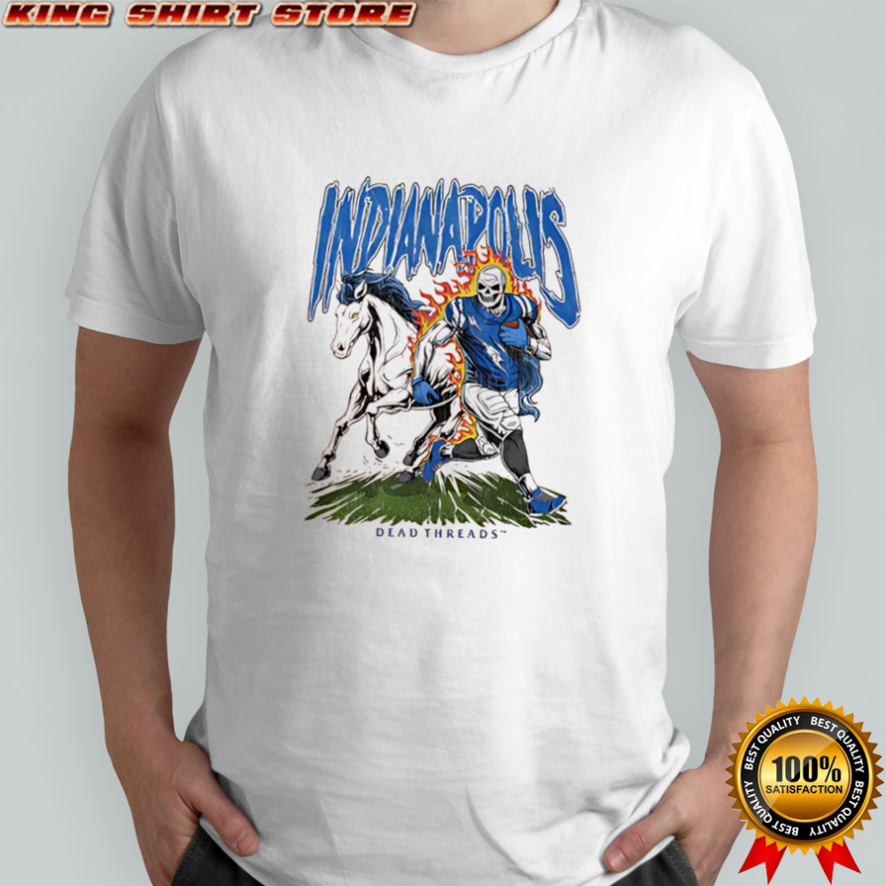 Indianapolis Colts Skeleton Player With Horse shirt