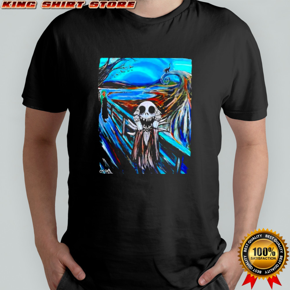 Jack Skellington The Nightmare Before Christmas Edvard Munch’s famous shirt