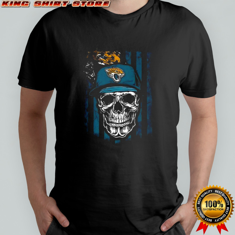 Jacksonville Jaguars NFL Skull American Flag Football Lover T-Shirt