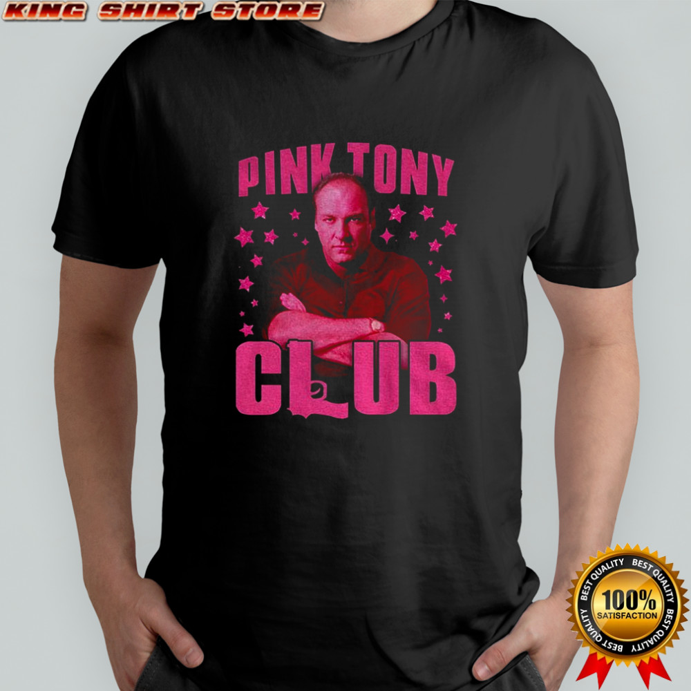 James Gandolfini Tony Soprano Pink Tony Club shirt