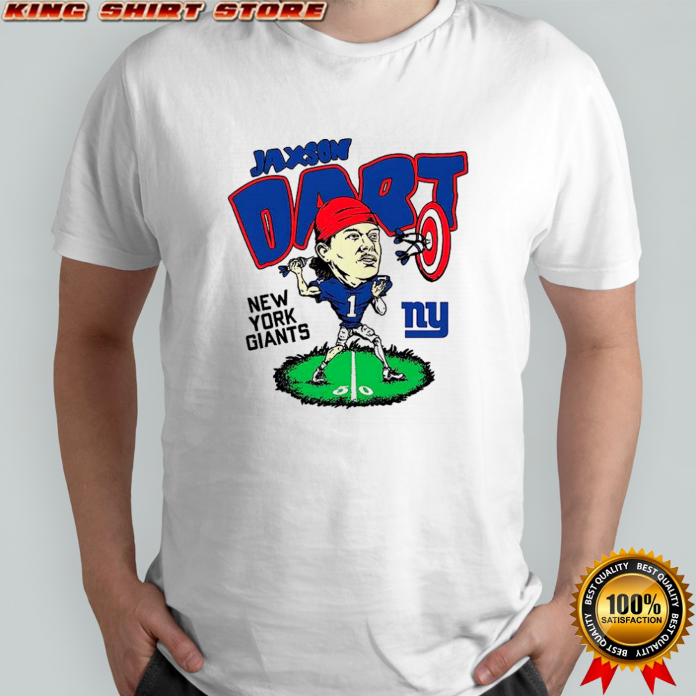 Jaxson Dart New York Giants NFL darts caricature shirt