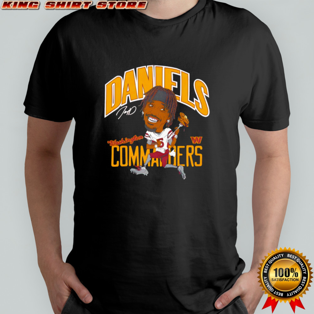Jayden Daniels Washington Commanders Caricature Player Graphic shirt Jayden Daniels Washington Commanders Caricature Player Graphic shirt