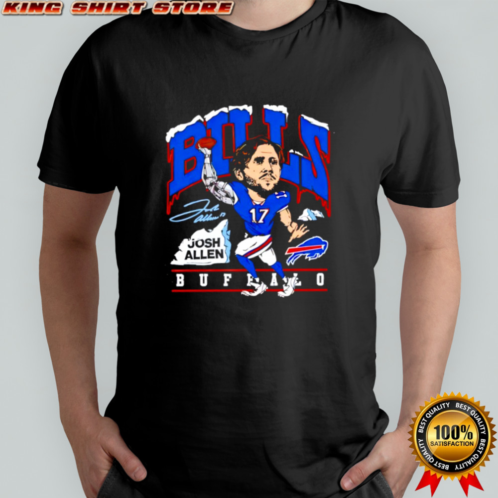 Josh Allen Buffalo Bills Charcoal Bionic signature player logo shirt Josh Allen Buffalo Bills Charcoal Bionic signature player logo shirt