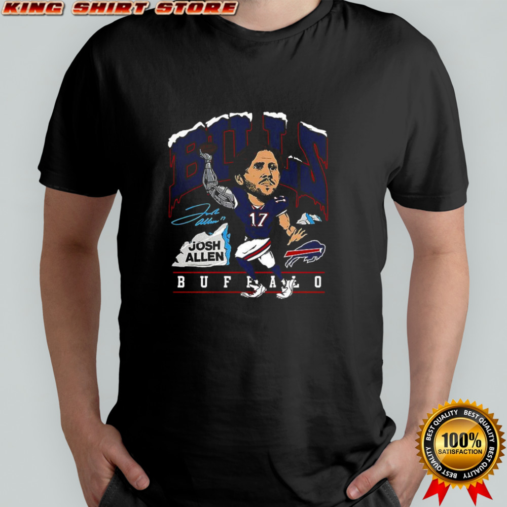Josh Allen Buffalo Bills football player graphic signature Christmas shirt