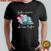 Just a woman who loves Philadelphia Eagles pink bow helmet shirt