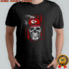 Kansas City Chiefs NFL Skull American Flag Football Lover T-Shirt