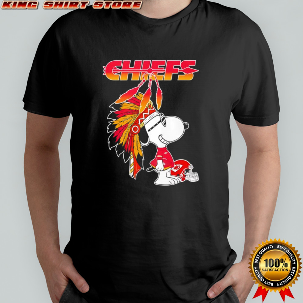 Kansas City Chiefs x Snoopy Native American helmet shirt