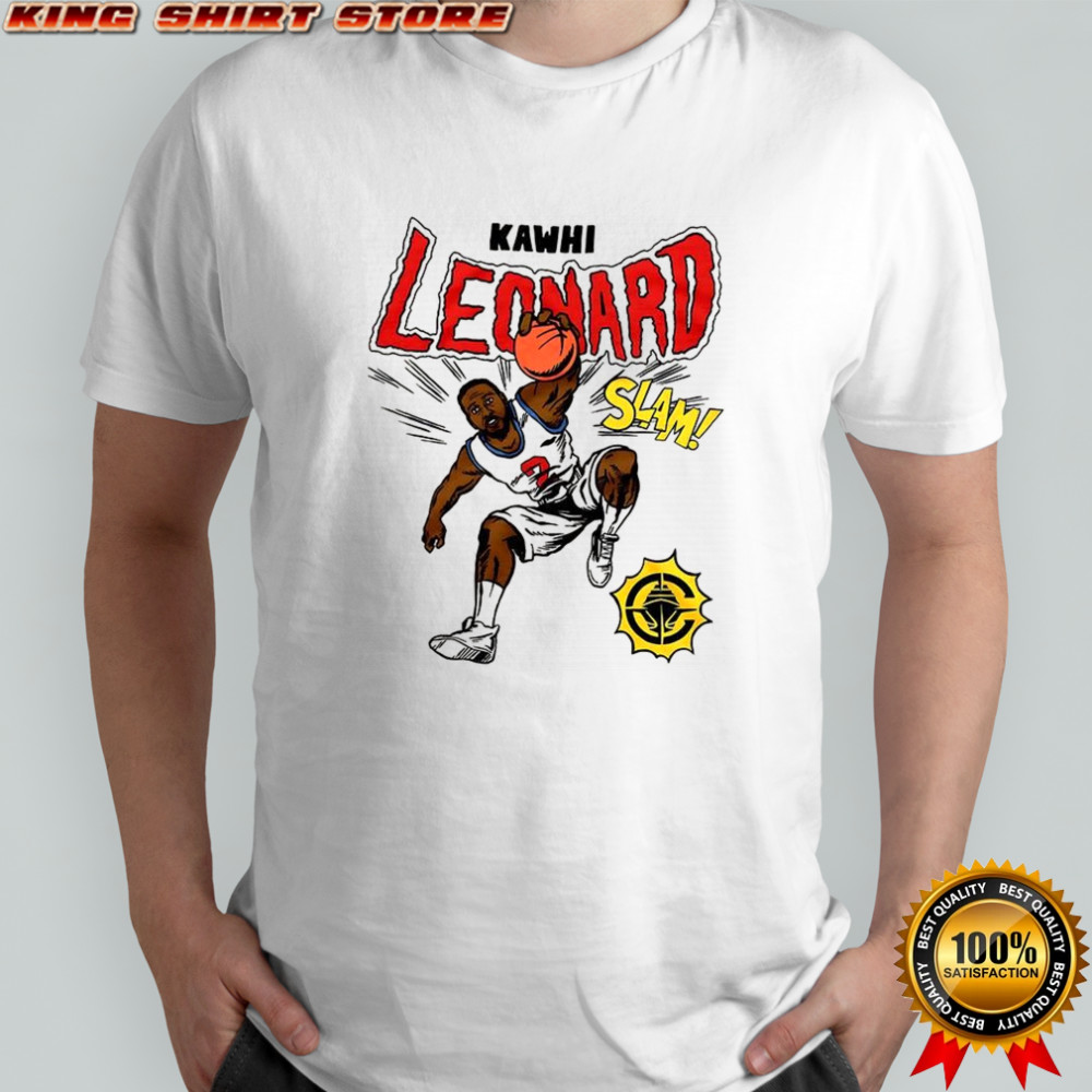 Kawhi Leonard Los AngelesClippers basketball slam comic book shirt