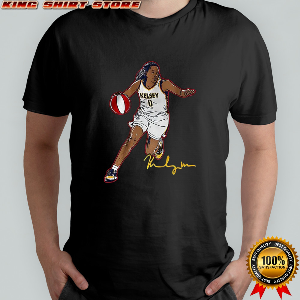 Kelsey Mitchell Indiana Fever baseball superstar pose signature shirt