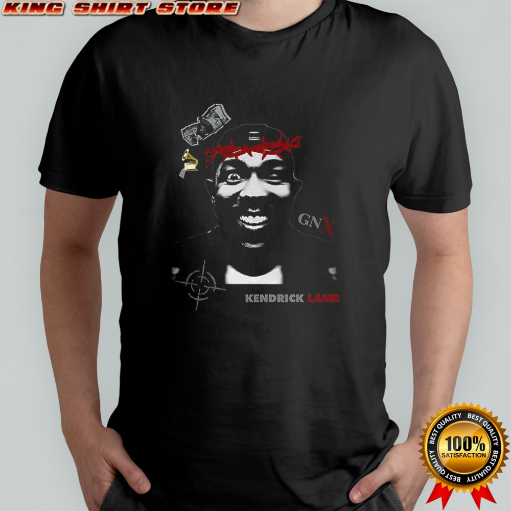 Kendrick gang money barbed wire big face retro shirt