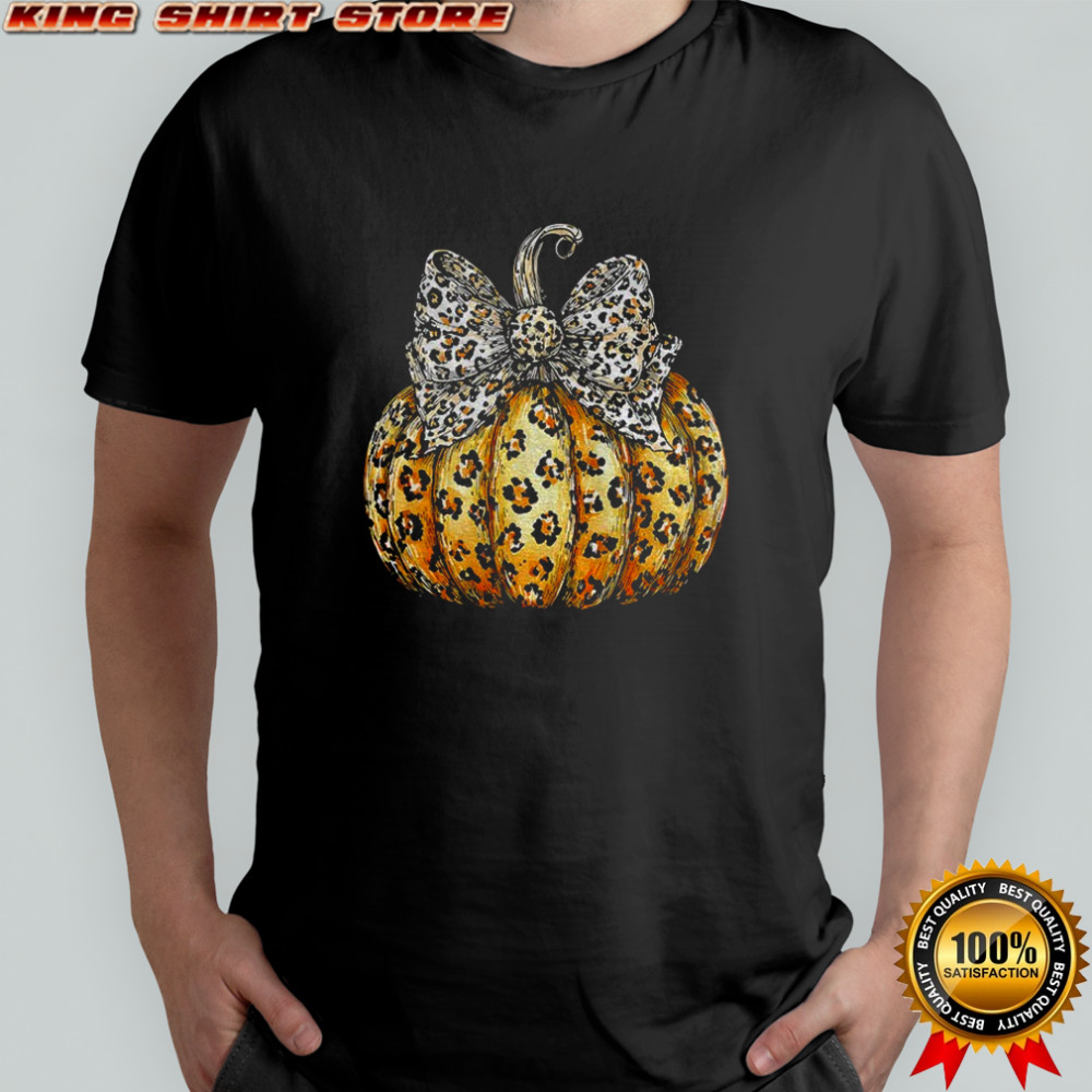 Leopard pumpkin preppy ghost boo spooky coquette Halloween shirt Leopard pumpkin preppy ghost boo spooky coquette Halloween shirt