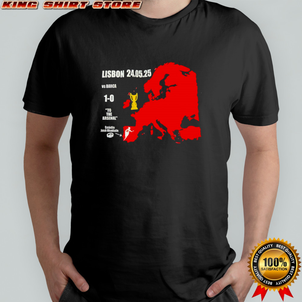 Lisbon vs Barcelona we went to Lisbon from North London shirt