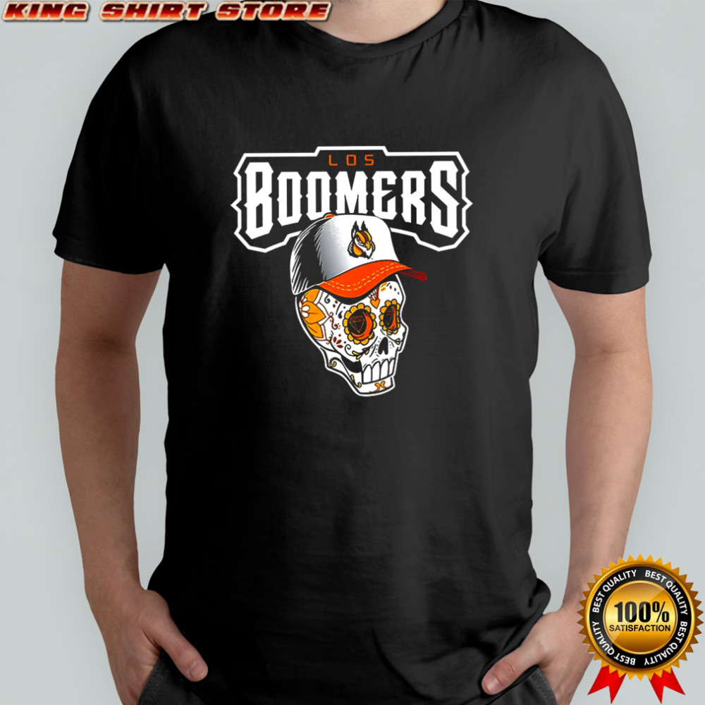 Los Boomers baseball Día de los Muertos suger skull shirt