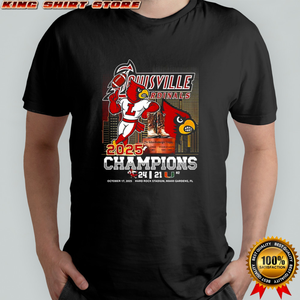 Louisville Cardinals football Schnellenberger Champions 2025 Hard Rock Stadium shirt