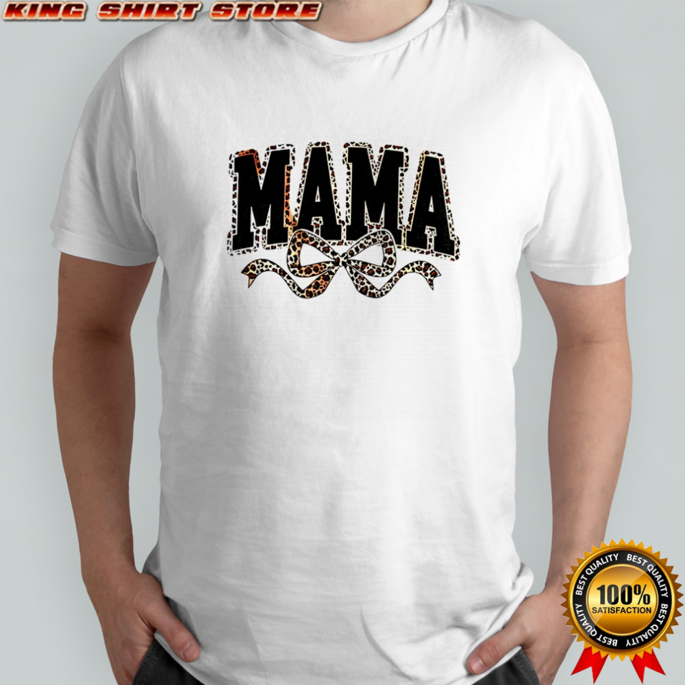Mama Leopard Coquette Bow shirt