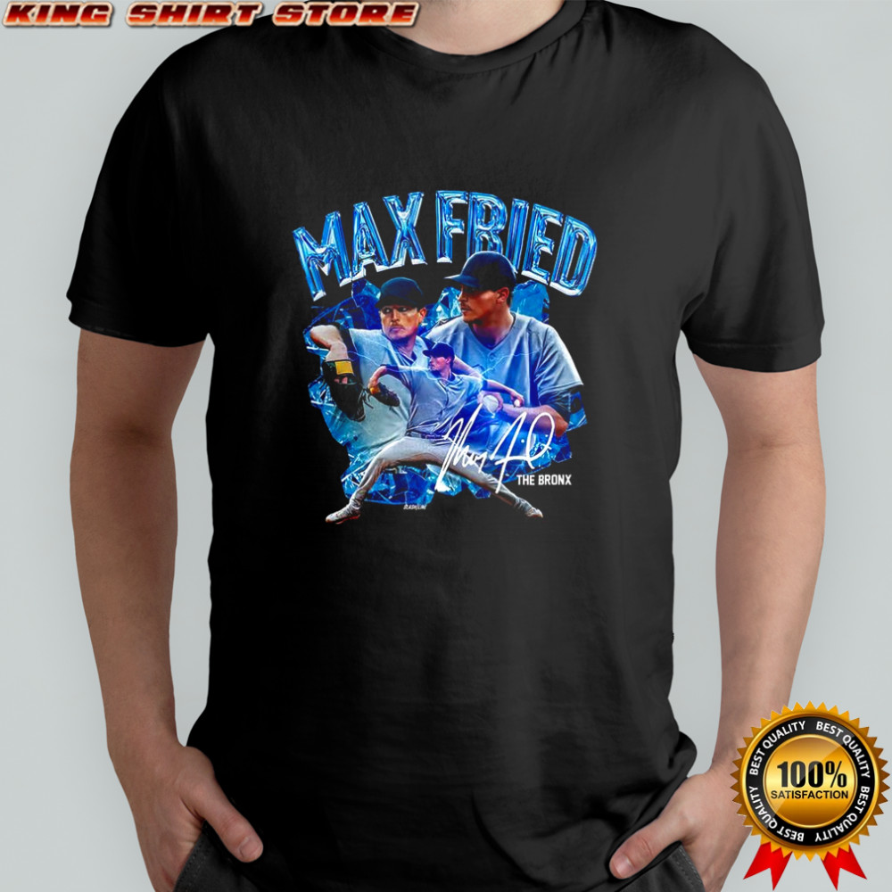 Max Fried New York Yankees baseball Eloso signature lighting graphic shirt