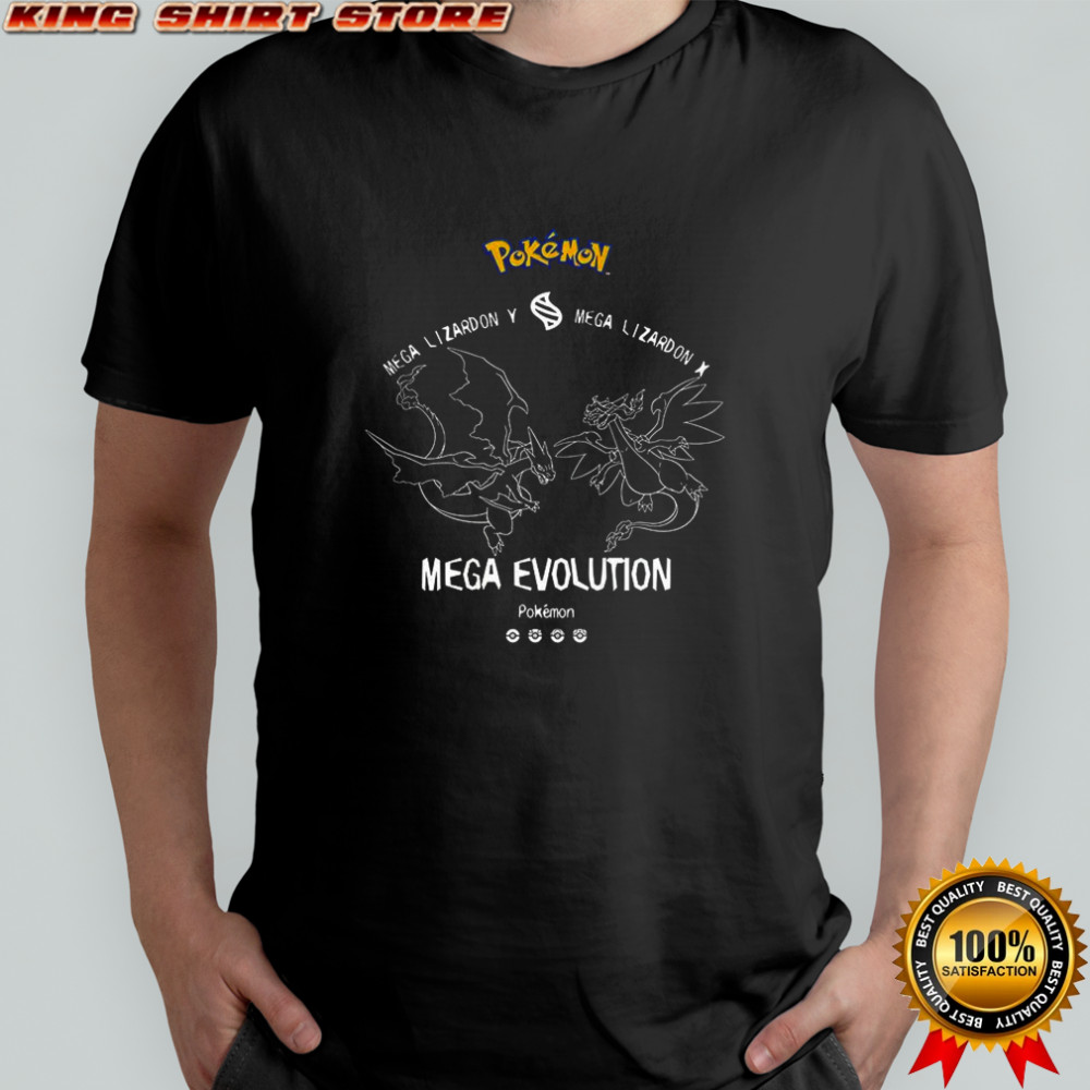 Mega Charizard X and Mega Charizard Y Mega Evolution Pokémon shirt