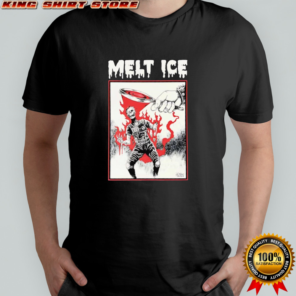 Melt ICE Police ICE skeleton graphic shirt