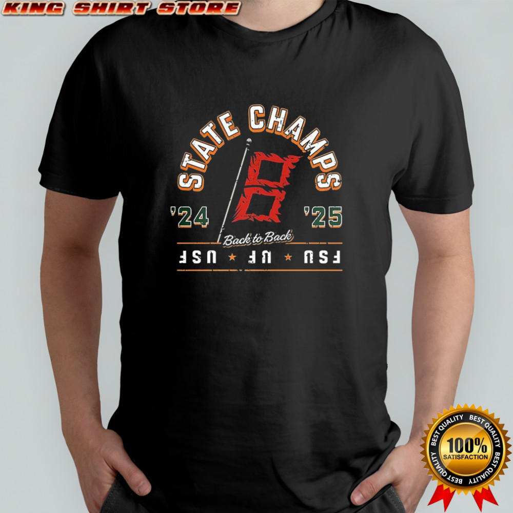 Miami Hurricanes Back to Back State Champs shirt