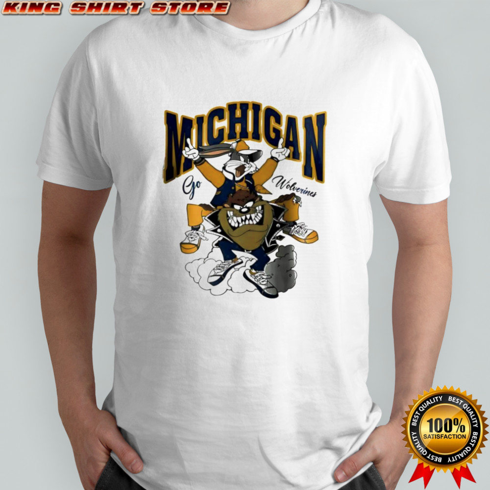 Michigan Go Wolverines Looney Tunes Bugs Bunny and Tasmanian Devil shirt