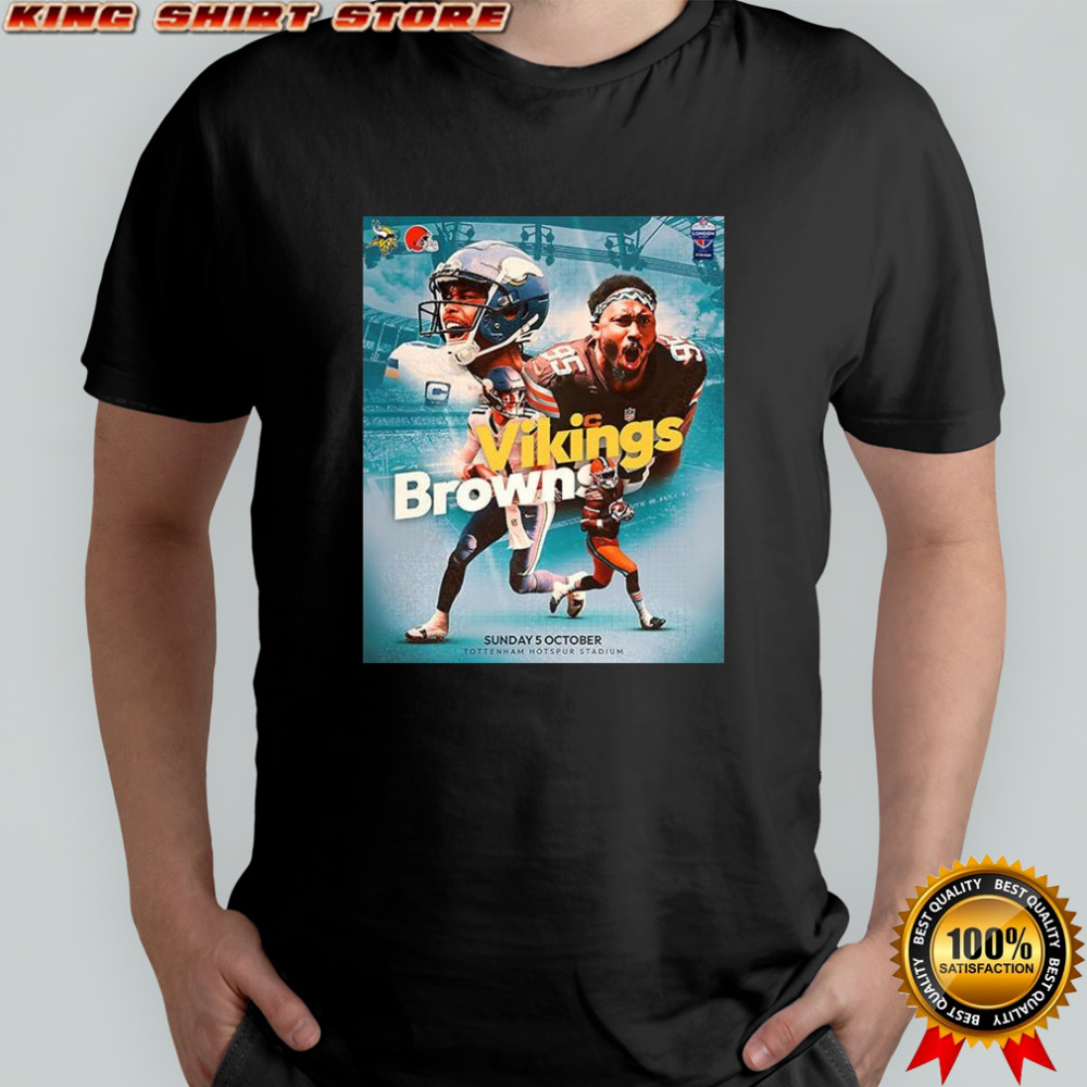 Minnesota Vikings vs Cleveland Browns NFL 2025 gameday in north London shirt