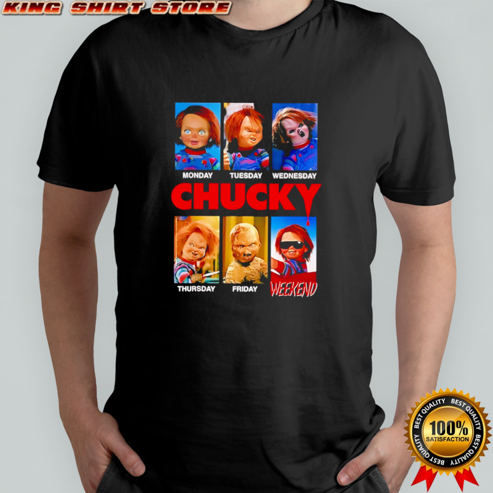 Monday Tuesday Thursday Friday Weekend Chucky Doll Movie Wall Art shirt