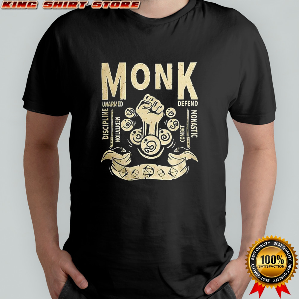 Monk Grunge Dungeons and Dragons shirt