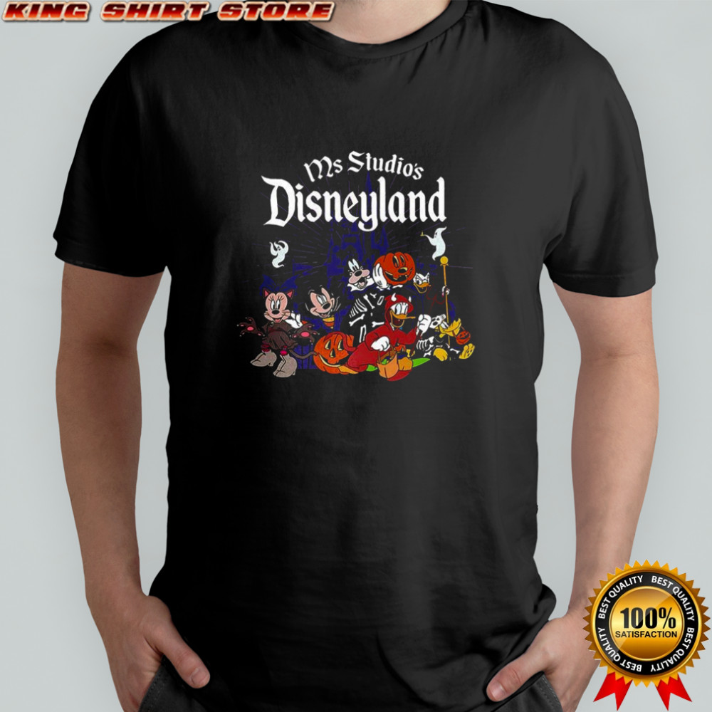 Ms Studio’s Disneyland Disney characters in Halloween costumes shirt