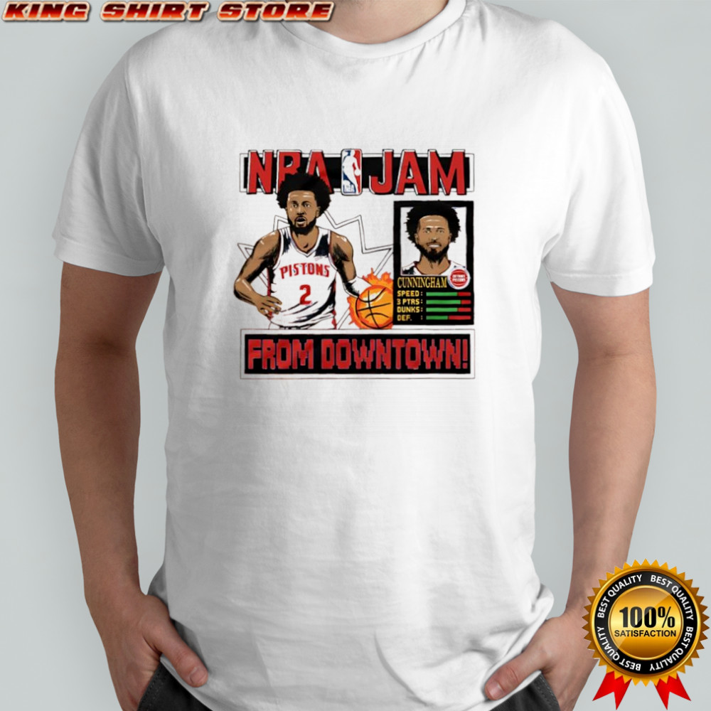 NBA Jam Pistons Cade Cunningham from downtown shirt