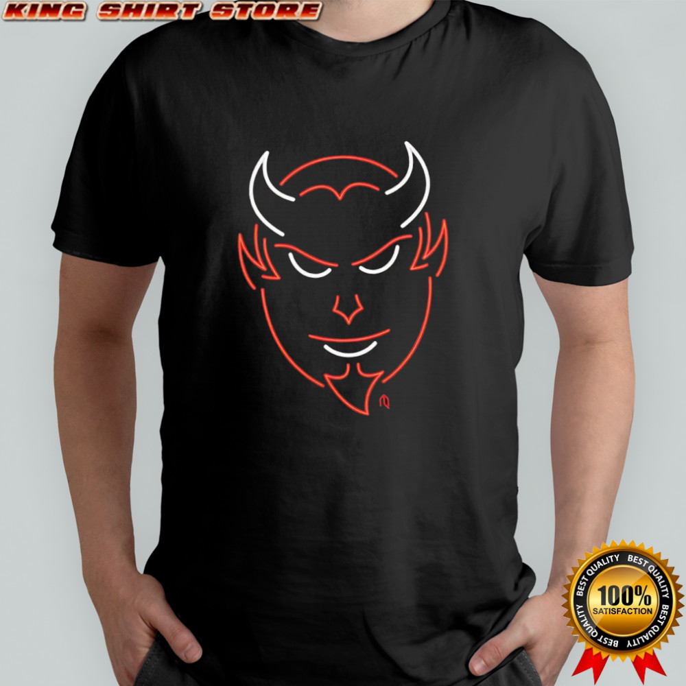 Neon Devil face sign shirt