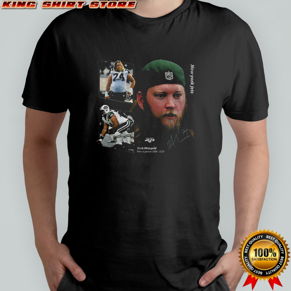 Nick Mangold New York Jets NFL Football 1984 2025 RIP Legends never Die signature graphic shirt
